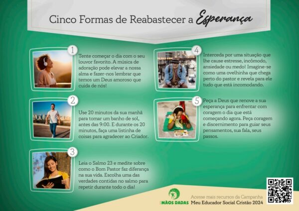Cinco formas de Reabastecer a Esperança